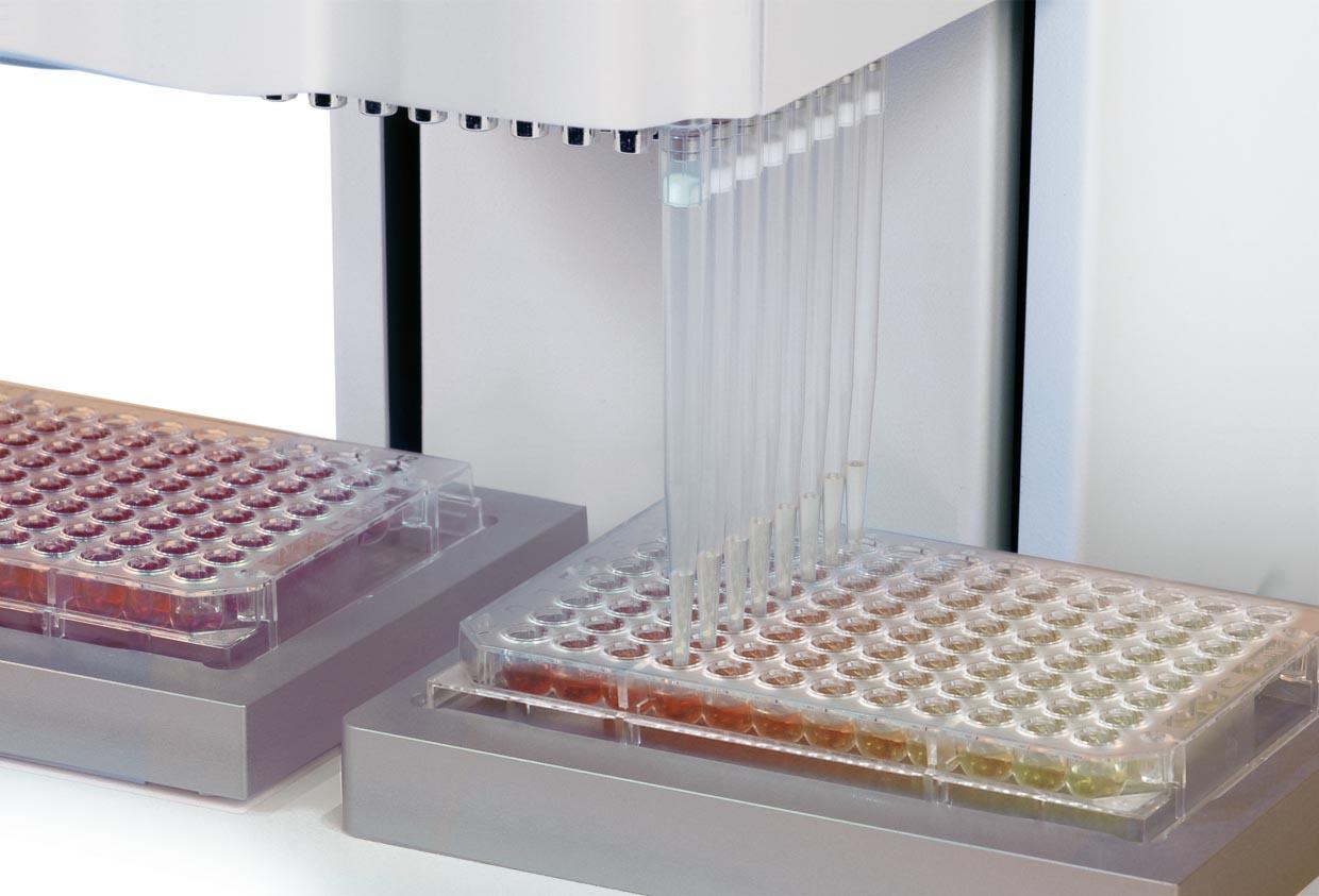 Serial dilutions using a VIAFLO 96