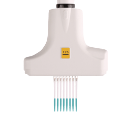 VOYAGER pipettes allow the tip spacing to expand anywhere between 4.5 mm and 33 mm at the push of a button.